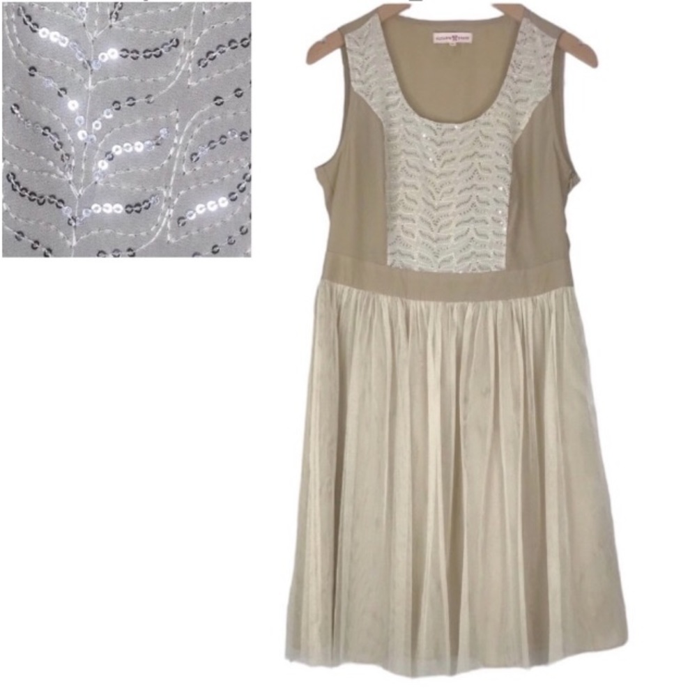 Altar’d State Sequined Party Dress Tulle Layers Embroidery Sequins Shine Size L